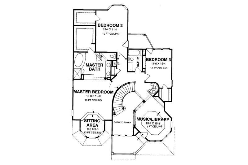 Home Plan - Floor Plan - Upper Floor for Victorian House Plan #952-24 - 3 bed, 2.5 bath