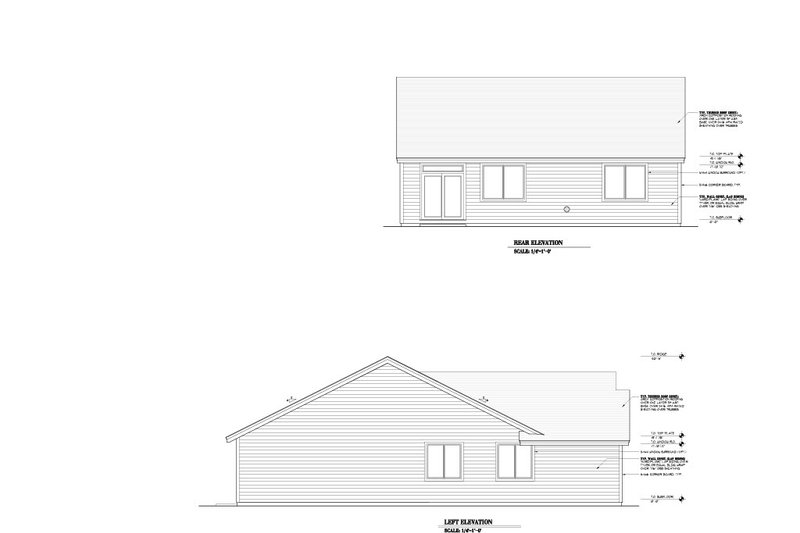 Architectural House Design - Exterior - Other Elevation 1 for Craftsman House Plan #53-740 - 4 bed, 2 bath