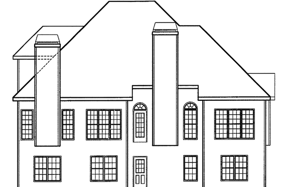 Exterior - Rear Elevation for Traditional House Plan #927-120 - 3 bed, 2.5 bath