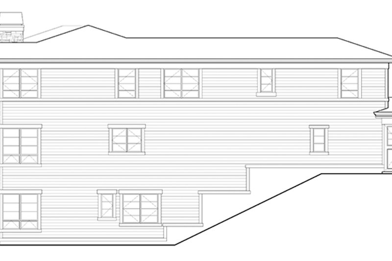 Dream House Plan - Exterior - Other Elevation 1 for Prairie House Plan #132-518 - 5 bed, 4.5 bath