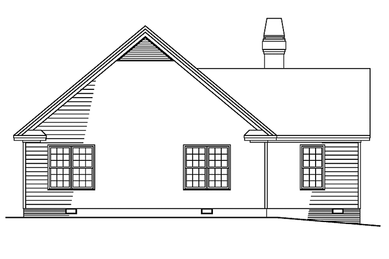 House Plan Design - Exterior - Rear Elevation for Country House Plan #929-386 - 3 bed, 2 bath