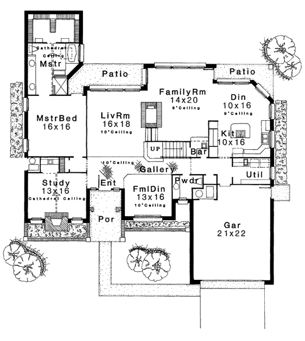 Dream House Plan - Traditional Floor Plan - Main Floor Plan #310-1078