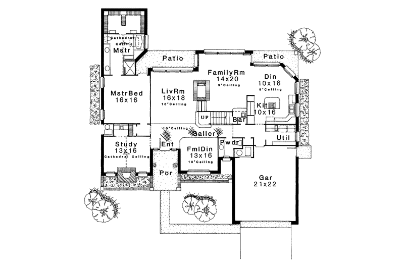 Home Plan - Floor Plan - Main Floor for Traditional House Plan #310-1078 - 3 bed, 2.5 bath