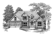 Traditional Style House Plan - 3 Beds 2.5 Baths 1896 Sq/Ft Plan #927-572 