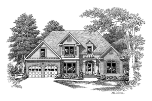 Exterior - Front Elevation 3 for Traditional House Plan #927-572 - 3 bed, 2.5 bath