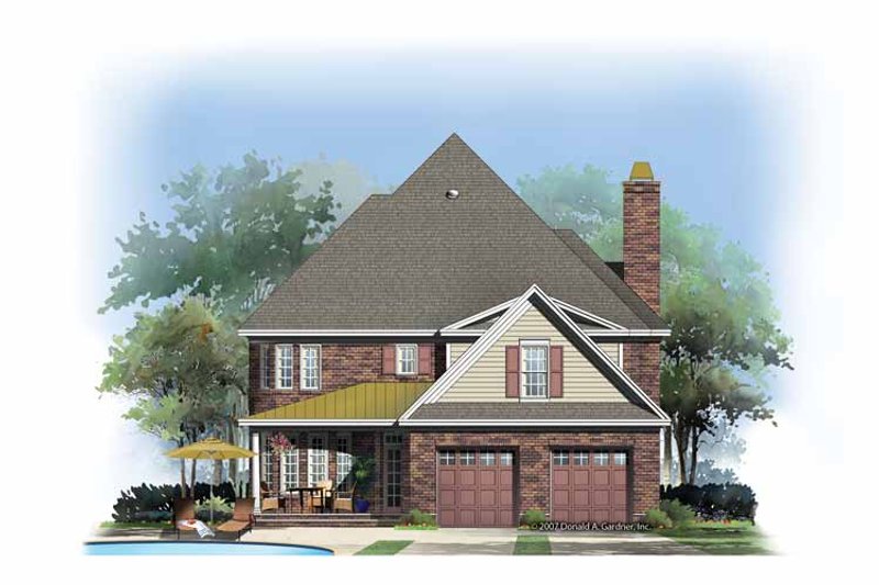 House Blueprint - Exterior - Rear Elevation 1 for Country House Plan #929-867 - 3 bed, 2.5 bath