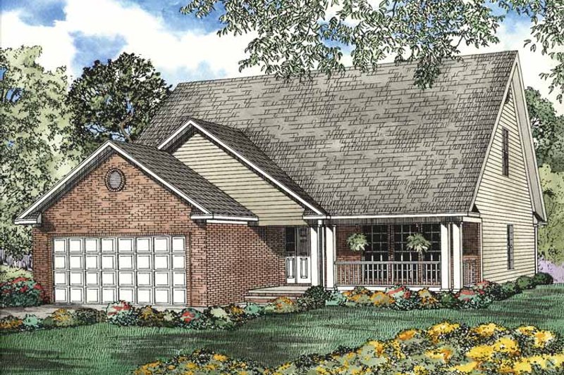 Home Plan - Country Exterior - Front Elevation Plan #17-3022