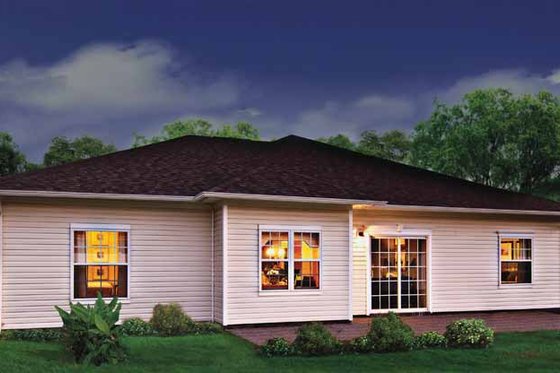 Exterior - Rear Elevation 1 for Country House Plan #930-362 - 3 bed, 2 bath