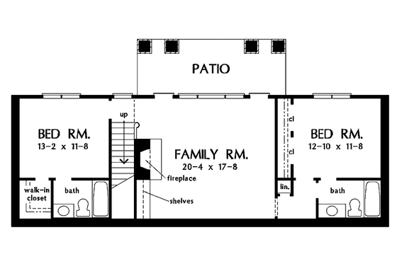 Floor Plan - Lower Floor for Craftsman House Plan #929-761 - 4 bed, 4 bath