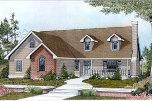Country Exterior - Front Elevation Plan #103-101