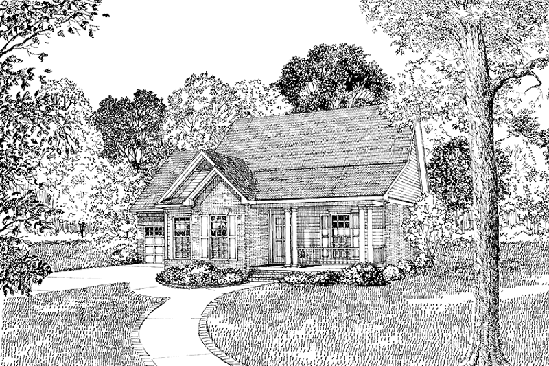 Architectural House Design - Country Exterior - Front Elevation Plan #17-2659