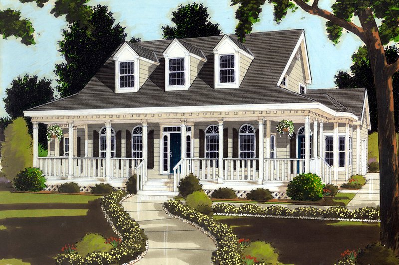 Home Plan - Colonial Exterior - Front Elevation Plan #3-248