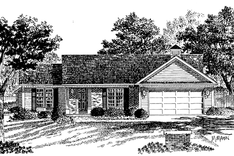 Home Plan - Colonial Exterior - Front Elevation Plan #316-179