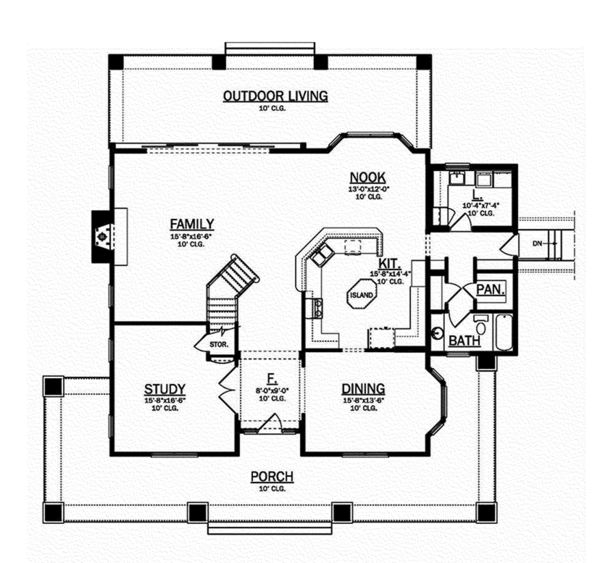 Home Plan - Craftsman Floor Plan - Main Floor Plan #1058-79