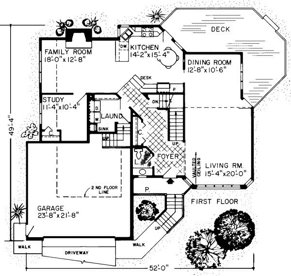 Traditional Floor Plan - Main Floor Plan #312-197