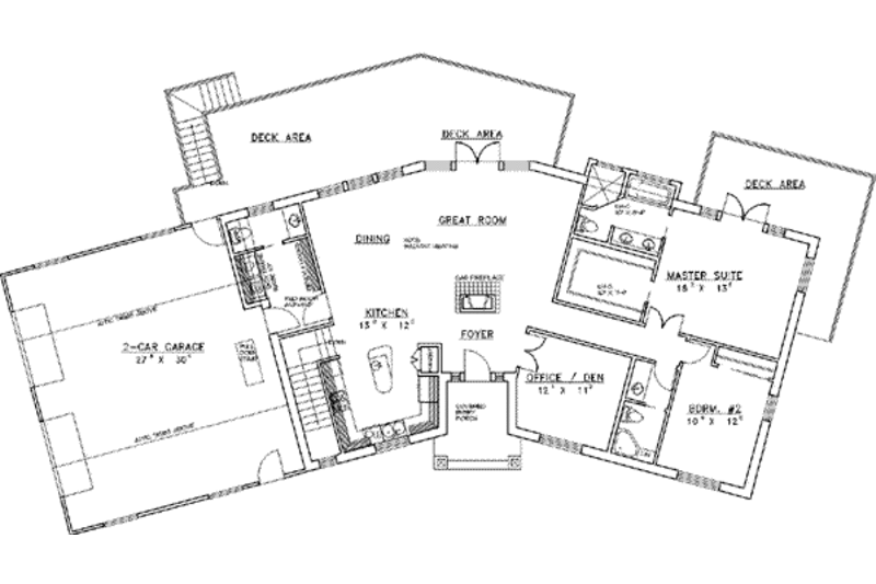 Dream House Plan - Floor Plan - Main Floor for Traditional House Plan #117-166 - 4 bed, 4 bath