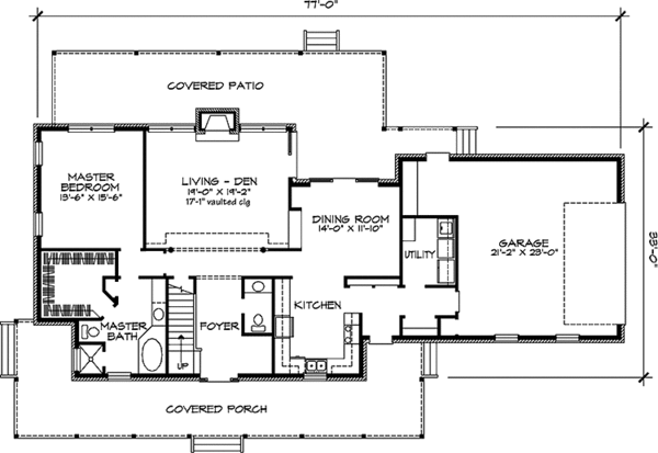 House Plan Design - Country Floor Plan - Main Floor Plan #140-188