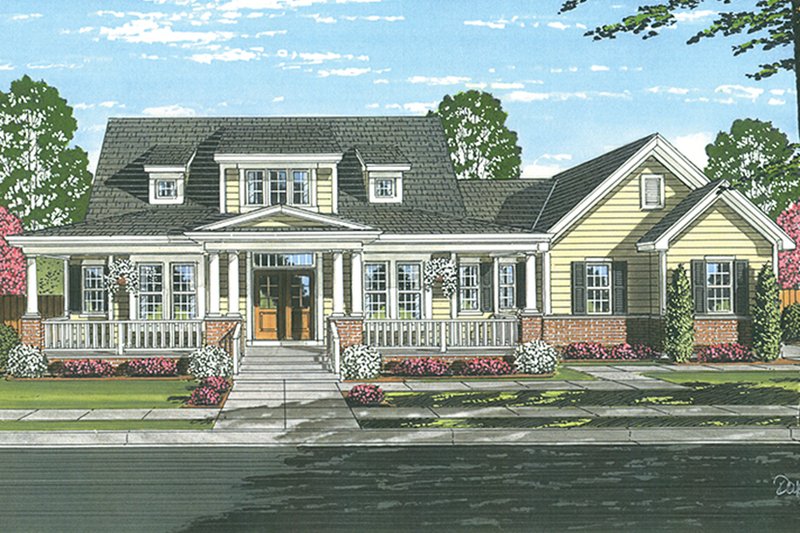 Home Plan - Traditional Exterior - Front Elevation Plan #46-852