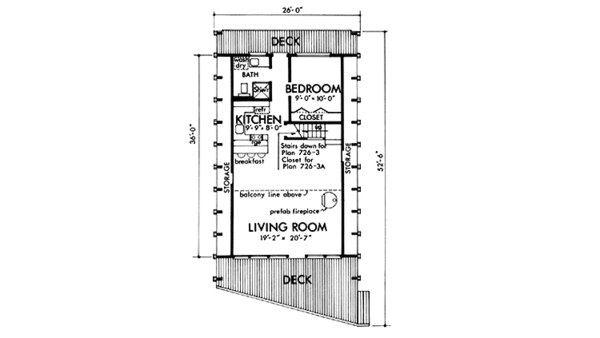 Architectural House Design - Prairie Floor Plan - Main Floor Plan #320-1039