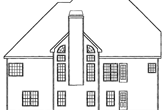 Exterior - Rear Elevation for Mediterranean House Plan #927-198 - 4 bed, 3 bath