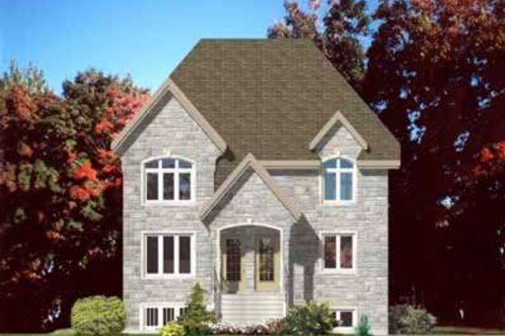 Exterior - Front Elevation for European House Plan #138-182 - 2 bed, 1 bath