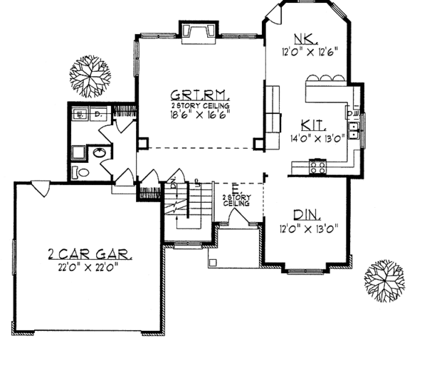 Dream House Plan - Traditional Floor Plan - Main Floor Plan #70-1324