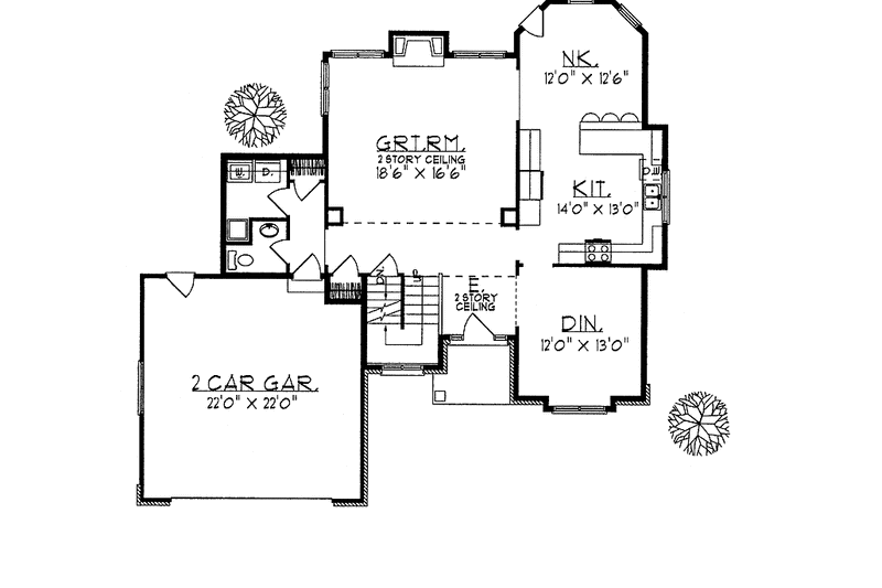 House Plan Design - Floor Plan - Main Floor for Traditional House Plan #70-1324 - 3 bed, 2.5 bath