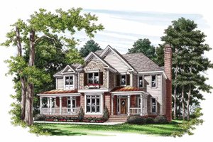 Country Exterior - Front Elevation Plan #927-743