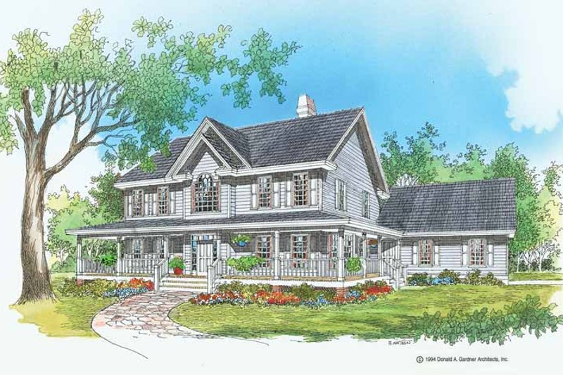 Architectural House Design - Country Exterior - Front Elevation Plan #929-550