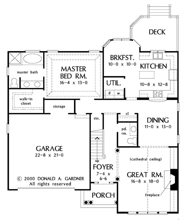 House Blueprint - Traditional Floor Plan - Main Floor Plan #929-584