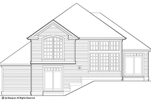 Exterior - Rear Elevation for Contemporary House Plan #48-744 - 4 bed, 3 bath
