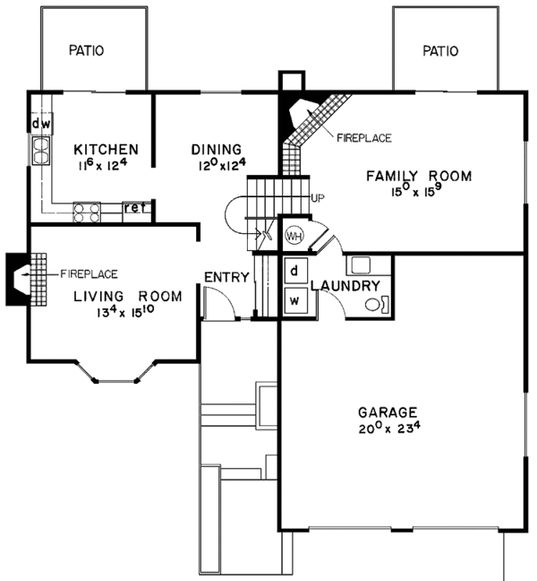House Plan Design - Contemporary Floor Plan - Main Floor Plan #60-858