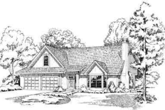 Exterior - Front Elevation for Traditional House Plan #312-320 - 3 bed, 2.5 bath