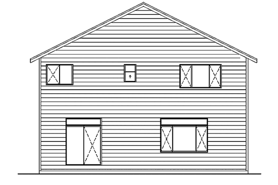Exterior - Rear Elevation for Contemporary House Plan #951-11 - 4 bed, 2.5 bath