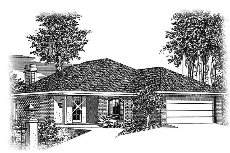 House Plan Design - European Exterior - Front Elevation Plan #15-344