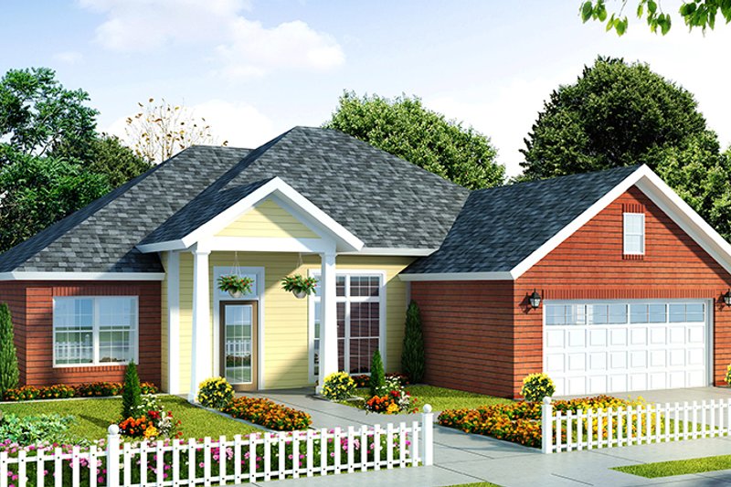 Architectural House Design - Exterior - Front Elevation 3 for Traditional House Plan #513-2135 - 3 bed, 2 bath