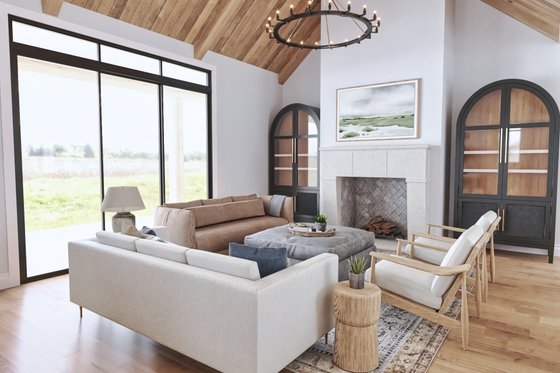 Interior - Family Room for Farmhouse House Plan #119-444 - 3 bed, 2.5 bath