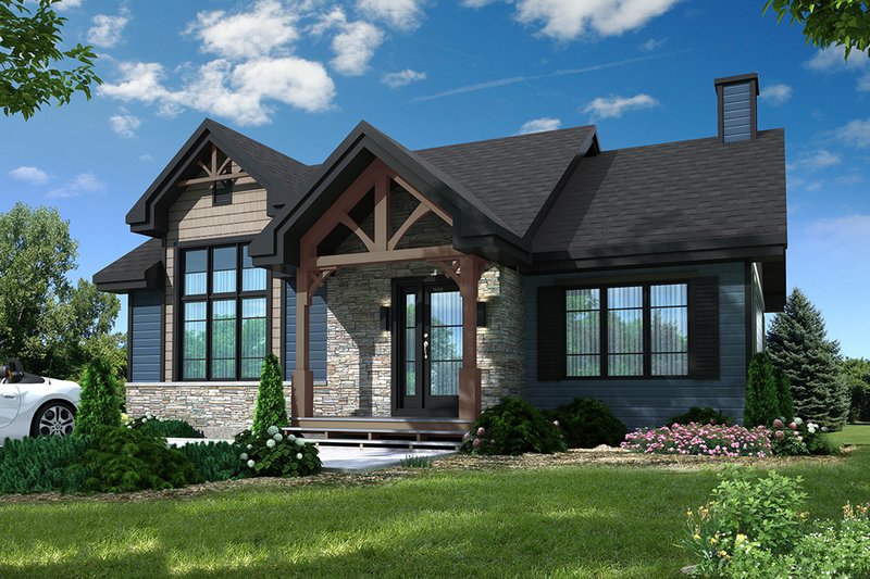 House Blueprint - Craftsman Exterior - Front Elevation Plan #23-2664