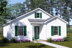 Architectural House Design - Exterior - Front Elevation for Cottage House Plan #513-2465 - 4 bed, 3 bath