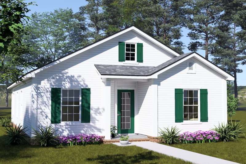 Architectural House Design - Exterior - Front Elevation 2 for Cottage House Plan #513-2465 - 4 bed, 3 bath