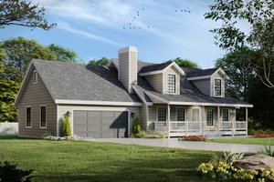 Dream House Plan - Colonial Exterior - Front Elevation Plan #100-215