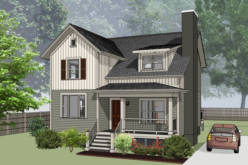 Home Plan - Country Exterior - Front Elevation Plan #79-343