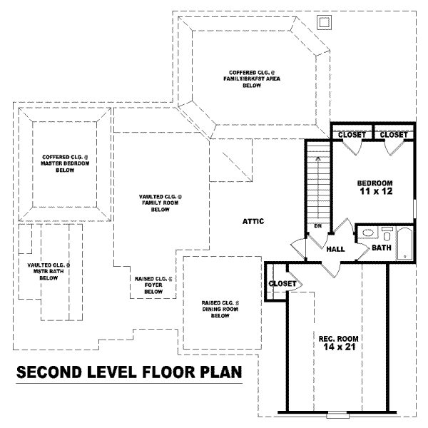 European Floor Plan - Upper Floor Plan #81-1090