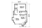 Cottage Style House Plan - 1 Beds 1 Baths 664 Sq/Ft Plan #22-604 
