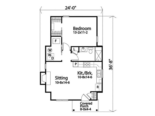 House Plan Design - Cottage Floor Plan - Main Floor Plan #22-604