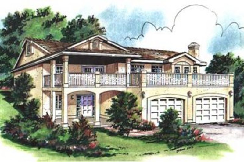 Dream House Plan - European Exterior - Front Elevation Plan #18-9267
