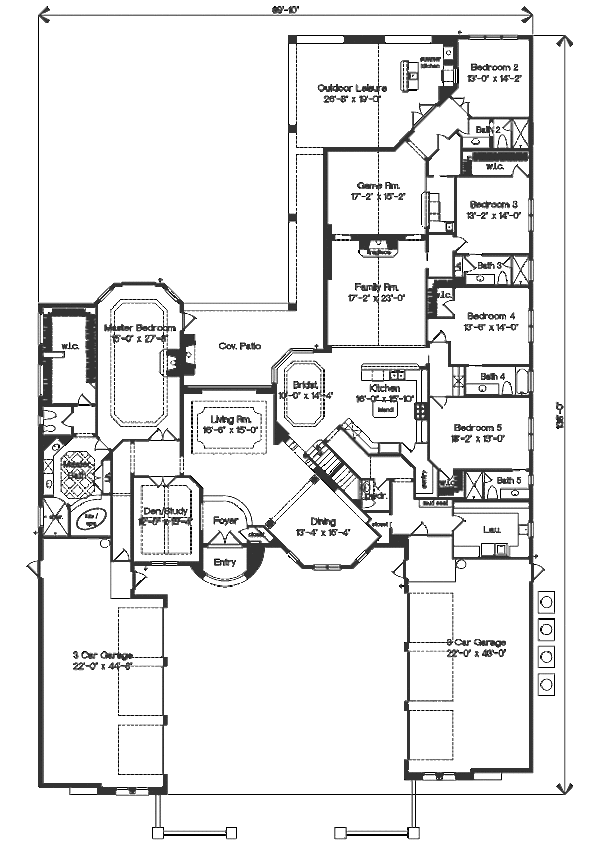 European Floor Plan - Main Floor Plan #135-152