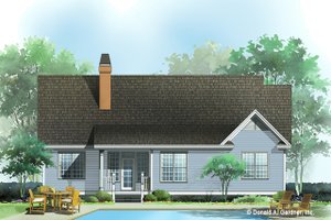 Exterior - Front Elevation 3 for Ranch House Plan #929-665 - 3 bed, 2 bath
