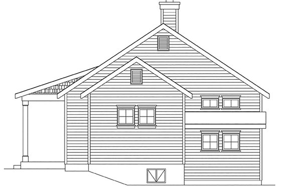 Exterior - Other Elevation for Cottage House Plan #22-591 - 1 bed, 1 bath