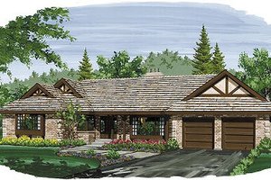 Ranch Exterior - Front Elevation Plan #47-152